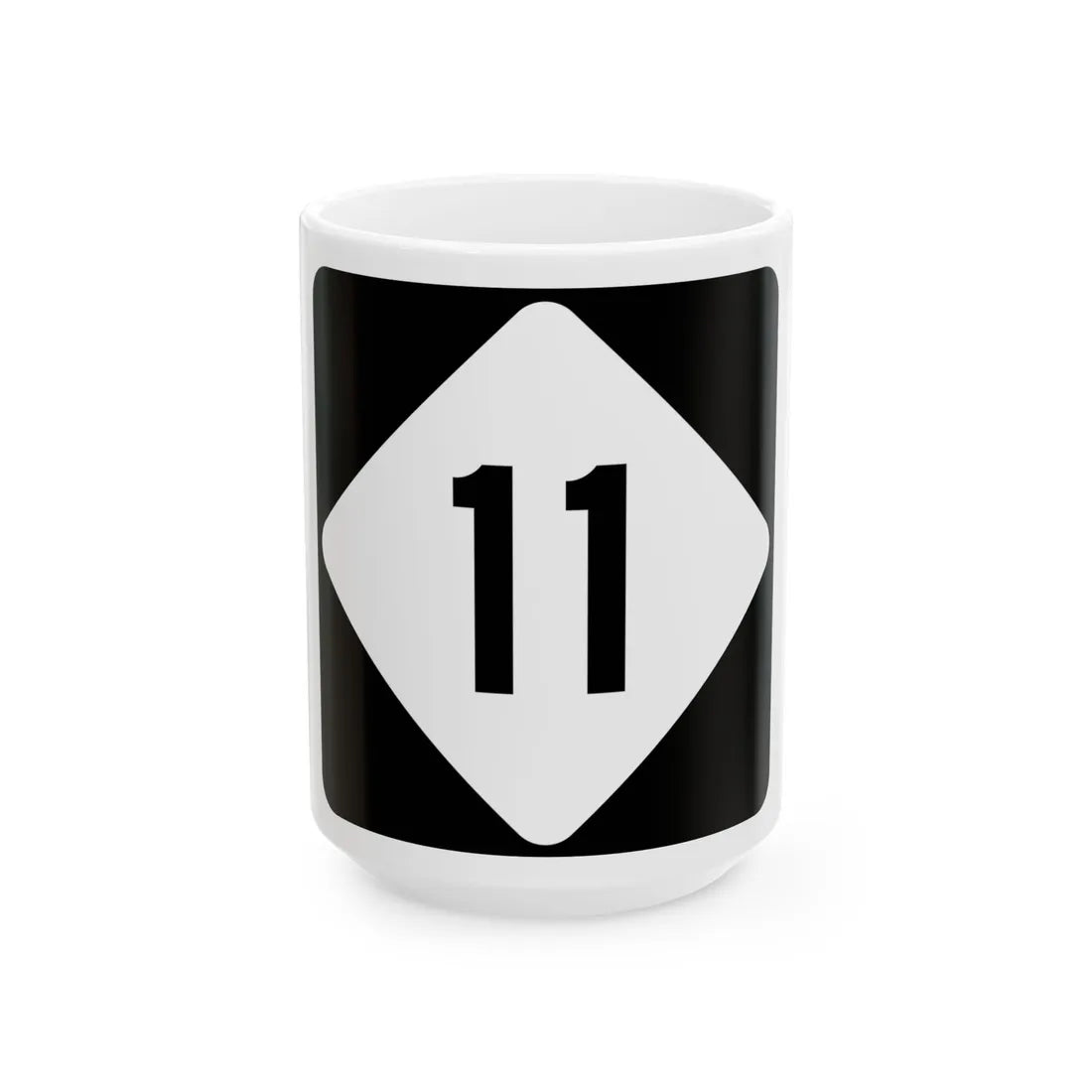 NC 11 (North Carolina) (Road Sign) White Coffee Mug 15oz - Go Mug Yourself