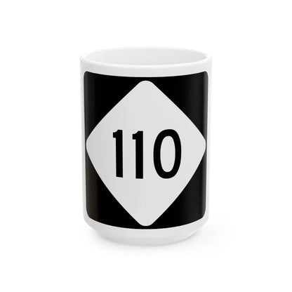 NC 110 (North Carolina) (Road Sign) White Coffee Mug 15oz - Go Mug Yourself