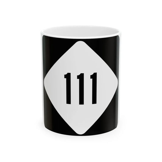NC 111 (North Carolina) (Road Sign) White Coffee Mug 11oz - Go Mug Yourself