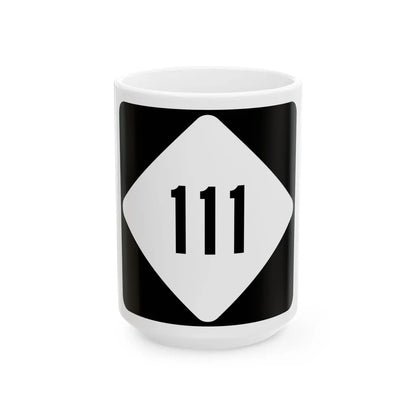 NC 111 (North Carolina) (Road Sign) White Coffee Mug 15oz - Go Mug Yourself