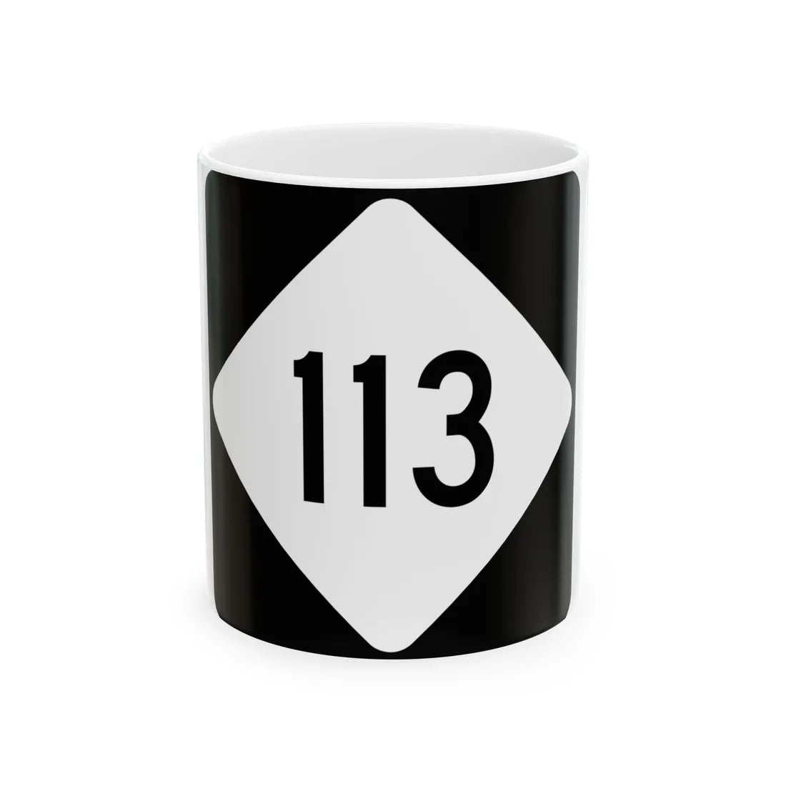 NC 113 (North Carolina) (Road Sign) White Coffee Mug 11oz - Go Mug Yourself