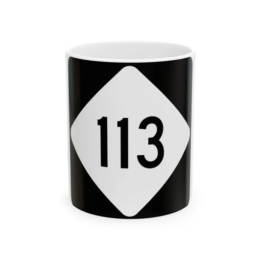 NC 113 (North Carolina) (Road Sign) White Coffee Mug 11oz - Go Mug Yourself