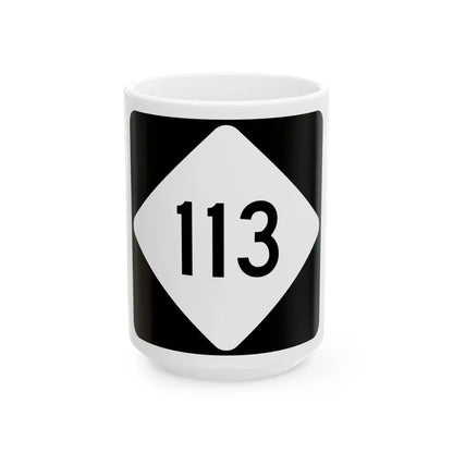 NC 113 (North Carolina) (Road Sign) White Coffee Mug 15oz - Go Mug Yourself