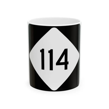 NC 114 (North Carolina) (Road Sign) White Coffee Mug 11oz - Go Mug Yourself