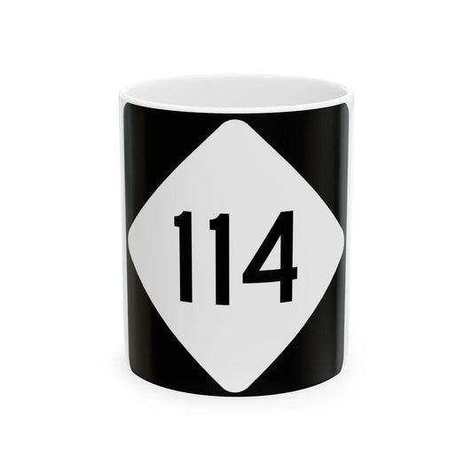 NC 114 (North Carolina) (Road Sign) White Coffee Mug 11oz - Go Mug Yourself
