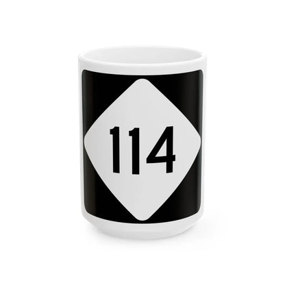 NC 114 (North Carolina) (Road Sign) White Coffee Mug 15oz - Go Mug Yourself