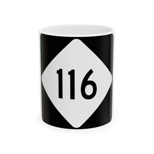 NC 116 (North Carolina) (Road Sign) White Coffee Mug 11oz - Go Mug Yourself