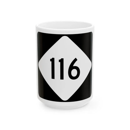 NC 116 (North Carolina) (Road Sign) White Coffee Mug 15oz - Go Mug Yourself