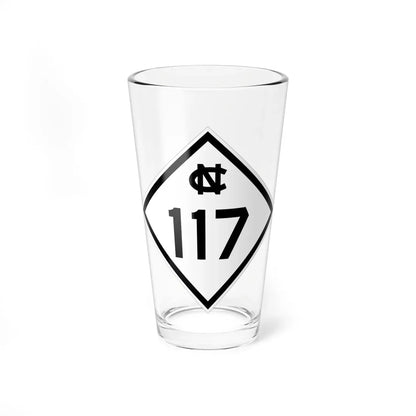 NC 117 1945 (North Carolina) (Road Sign) Pint Glass 16oz 16oz - Go Mug Yourself