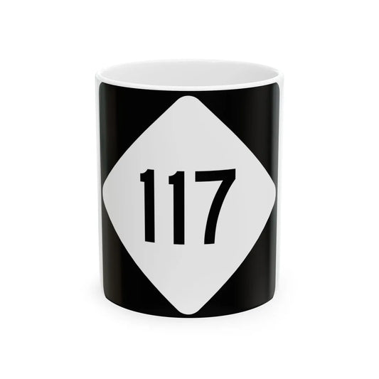 NC 117 (North Carolina) (Road Sign) White Coffee Mug 11oz - Go Mug Yourself