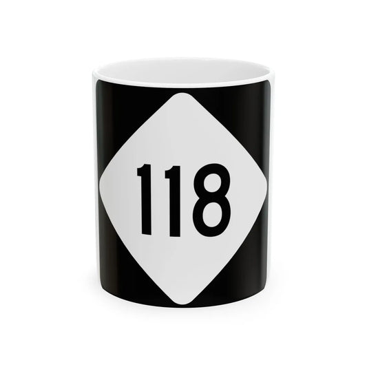 NC 118 (North Carolina) (Road Sign) White Coffee Mug 11oz - Go Mug Yourself