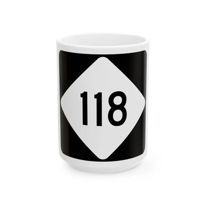 NC 118 (North Carolina) (Road Sign) White Coffee Mug 15oz - Go Mug Yourself