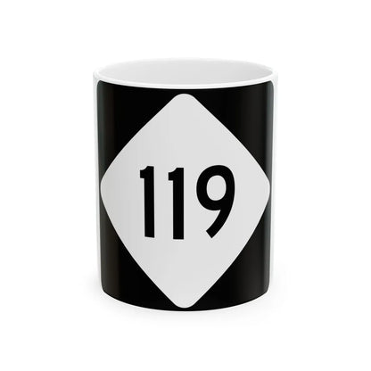 NC 119 (North Carolina) (Road Sign) White Coffee Mug 11oz - Go Mug Yourself