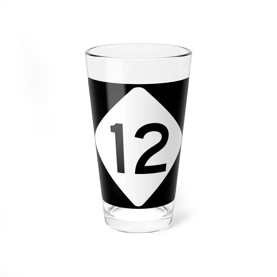 NC 12 (North Carolina) (Road Sign) Pint Glass 16oz 16oz - Go Mug Yourself