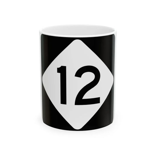 NC 12 (North Carolina) (Road Sign) White Coffee Mug 11oz - Go Mug Yourself