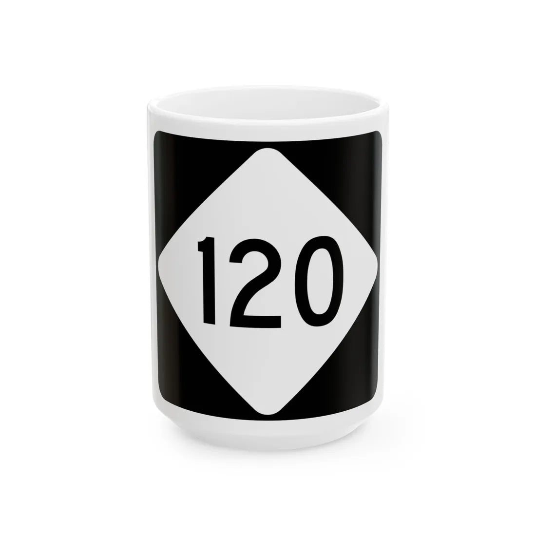 NC 120 (North Carolina) (Road Sign) White Coffee Mug 15oz - Go Mug Yourself