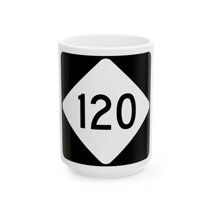 NC 120 (North Carolina) (Road Sign) White Coffee Mug 15oz - Go Mug Yourself