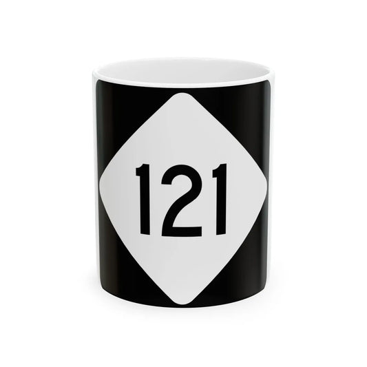 NC 121 (North Carolina) (Road Sign) White Coffee Mug 11oz - Go Mug Yourself