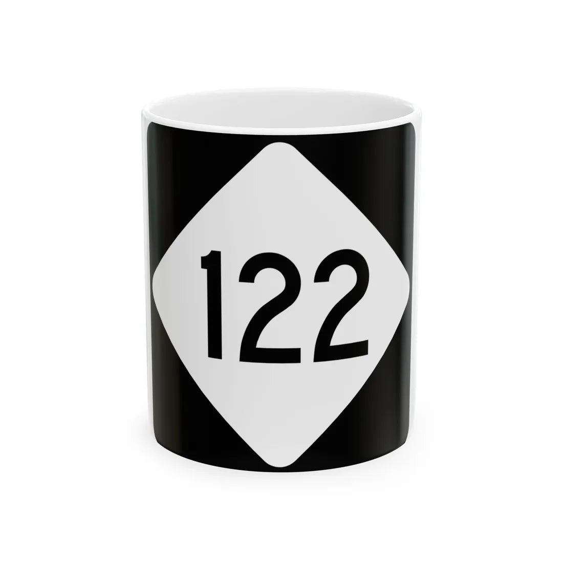 NC 122 (North Carolina) (Road Sign) White Coffee Mug 11oz - Go Mug Yourself