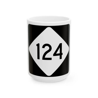 NC 124 (North Carolina) (Road Sign) White Coffee Mug 15oz - Go Mug Yourself