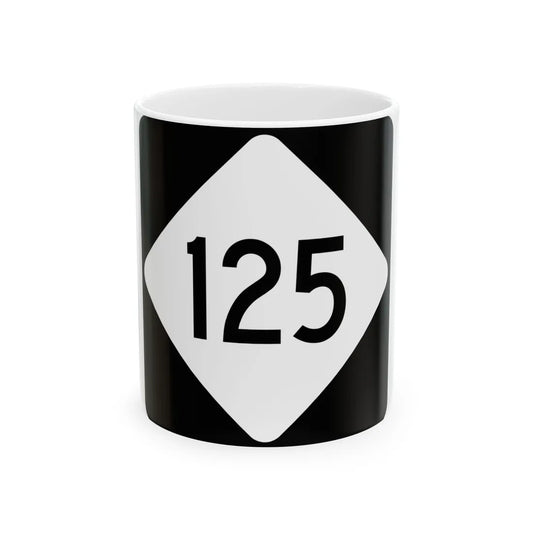 NC 125 (North Carolina) (Road Sign) White Coffee Mug 11oz - Go Mug Yourself
