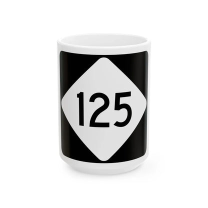 NC 125 (North Carolina) (Road Sign) White Coffee Mug 15oz - Go Mug Yourself