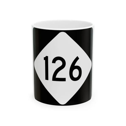 NC 126 (North Carolina) (Road Sign) White Coffee Mug 11oz - Go Mug Yourself