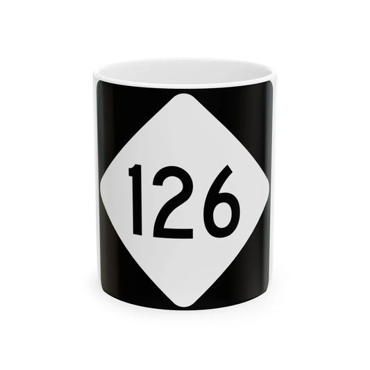NC 126 (North Carolina) (Road Sign) White Coffee Mug 11oz - Go Mug Yourself