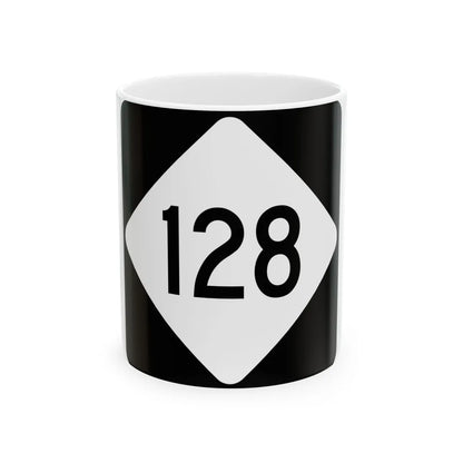 NC 128 (North Carolina) (Road Sign) White Coffee Mug 11oz - Go Mug Yourself