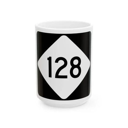 NC 128 (North Carolina) (Road Sign) White Coffee Mug 15oz - Go Mug Yourself