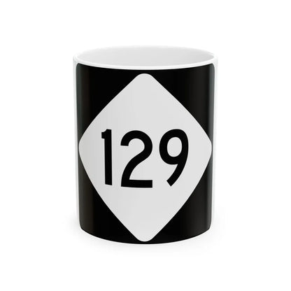 NC 129 (North Carolina) (Road Sign) White Coffee Mug 11oz - Go Mug Yourself