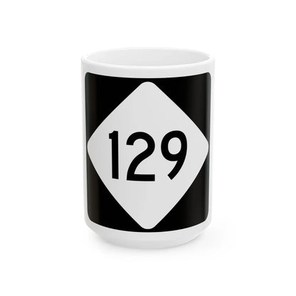 NC 129 (North Carolina) (Road Sign) White Coffee Mug 15oz - Go Mug Yourself
