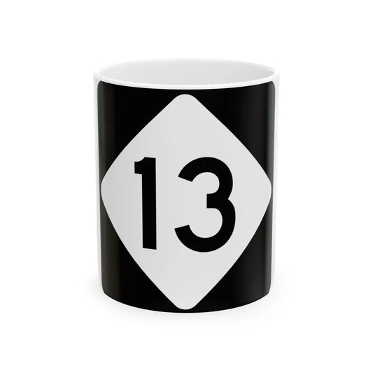 NC 13 (North Carolina) (Road Sign) White Coffee Mug 11oz - Go Mug Yourself