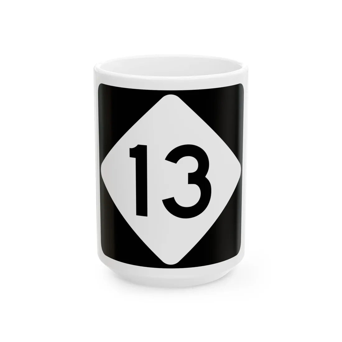 NC 13 (North Carolina) (Road Sign) White Coffee Mug 15oz - Go Mug Yourself