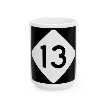 NC 13 (North Carolina) (Road Sign) White Coffee Mug 15oz - Go Mug Yourself
