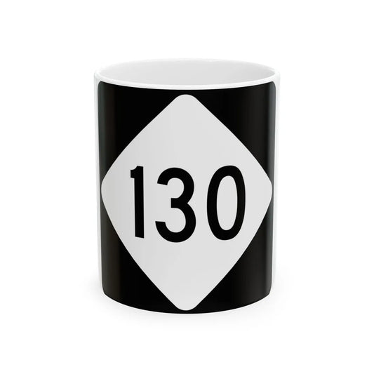 NC 130 (North Carolina) (Road Sign) White Coffee Mug 11oz - Go Mug Yourself