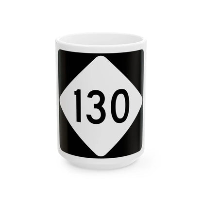 NC 130 (North Carolina) (Road Sign) White Coffee Mug 15oz - Go Mug Yourself