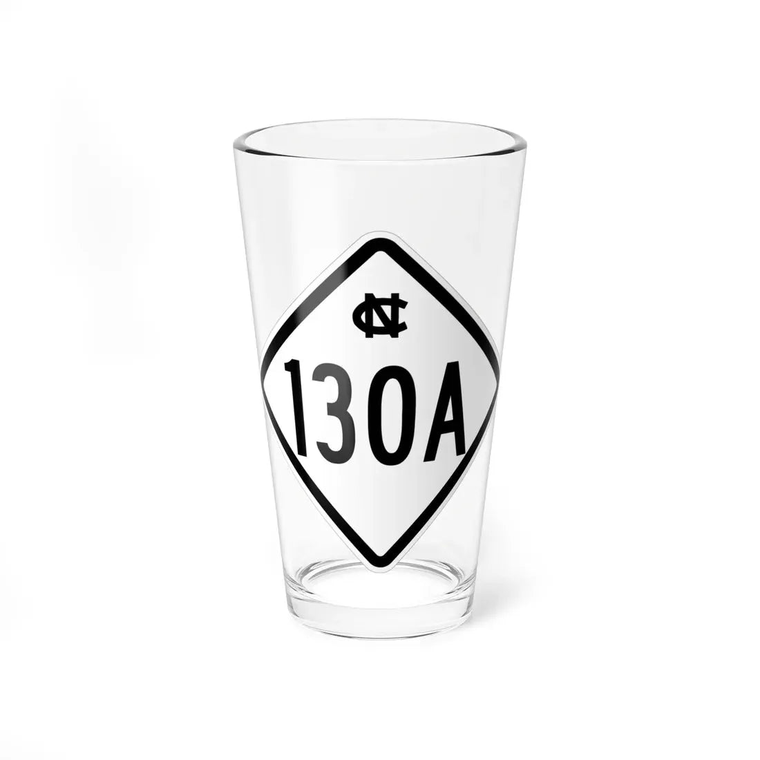 NC 130A 1957 (North Carolina) (Road Sign) Pint Glass 16oz 16oz - Go Mug Yourself