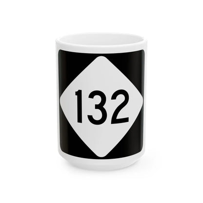 NC 132 (North Carolina) (Road Sign) White Coffee Mug 15oz - Go Mug Yourself