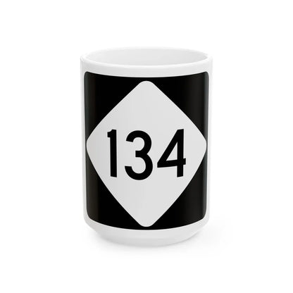 NC 134 (North Carolina) (Road Sign) White Coffee Mug 15oz - Go Mug Yourself
