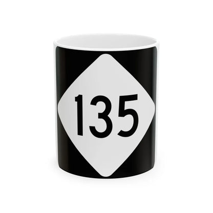 NC 135 (North Carolina) (Road Sign) White Coffee Mug 11oz - Go Mug Yourself