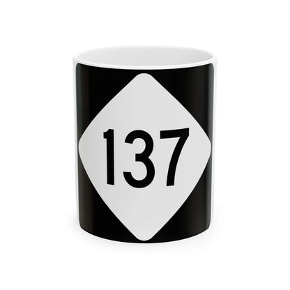 NC 137 (North Carolina) (Road Sign) White Coffee Mug 11oz - Go Mug Yourself