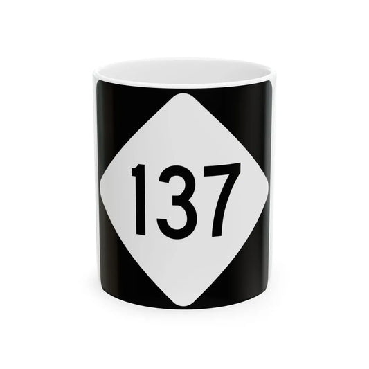 NC 137 (North Carolina) (Road Sign) White Coffee Mug 11oz - Go Mug Yourself
