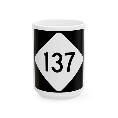 NC 137 (North Carolina) (Road Sign) White Coffee Mug 15oz - Go Mug Yourself