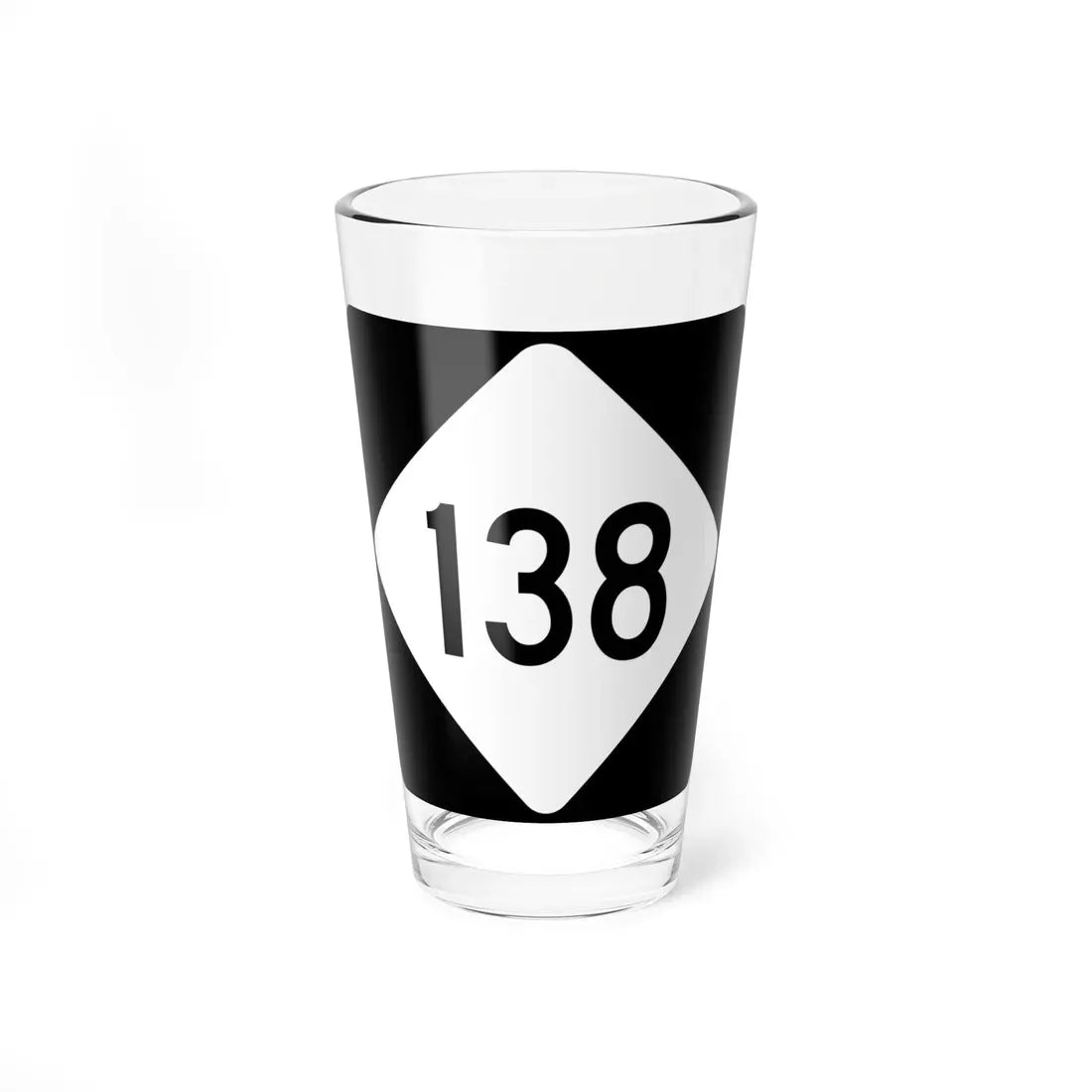 NC 138 (North Carolina) (Road Sign) Pint Glass 16oz 16oz - Go Mug Yourself
