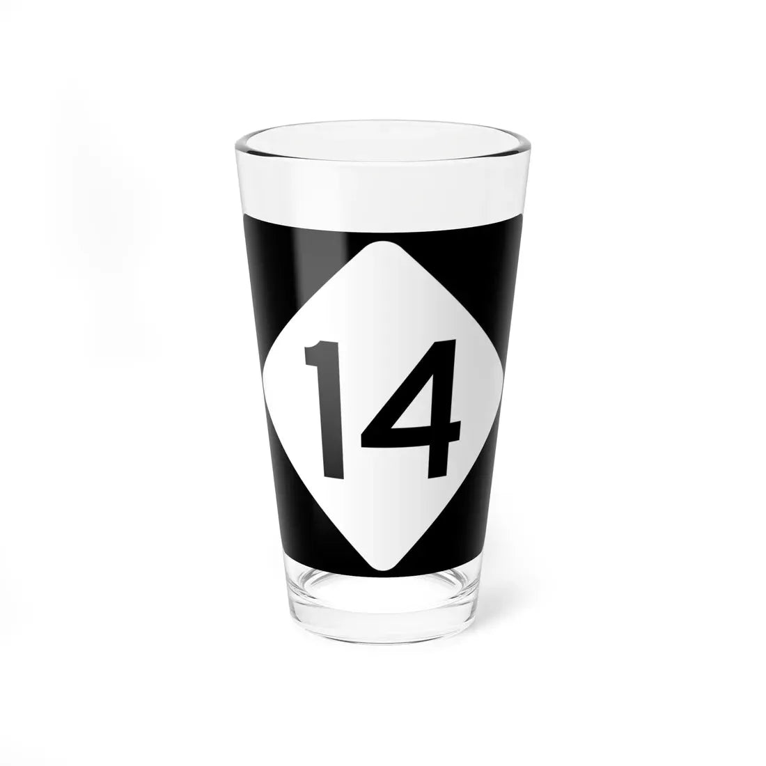 NC 14 (North Carolina) (Road Sign) Pint Glass 16oz 16oz - Go Mug Yourself