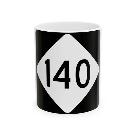 NC 140 (North Carolina) (Road Sign) White Coffee Mug 11oz - Go Mug Yourself