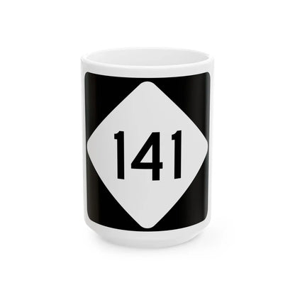 NC 141 (North Carolina) (Road Sign) White Coffee Mug 15oz - Go Mug Yourself