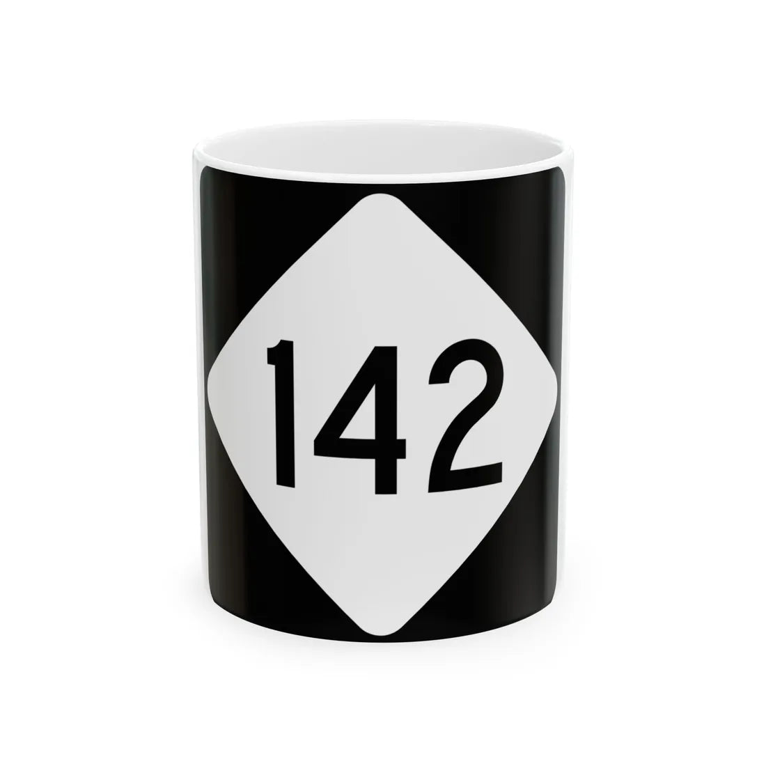NC 142 (North Carolina) (Road Sign) White Coffee Mug 11oz - Go Mug Yourself