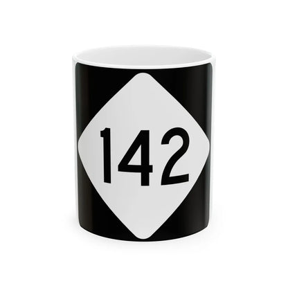 NC 142 (North Carolina) (Road Sign) White Coffee Mug 11oz - Go Mug Yourself